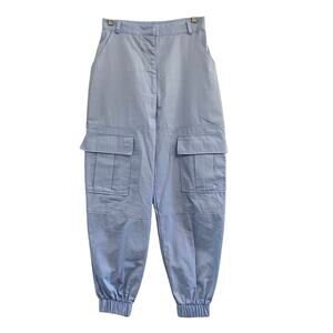 The Ragged Priest Baby Blue Baggy Cargo Pants - Size Small